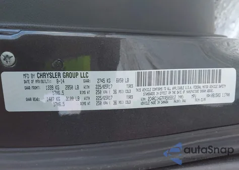 2015 Chrysler Town & Country S z USA, uszkodzony, nr VIN 2C4RC1HG7FR505912